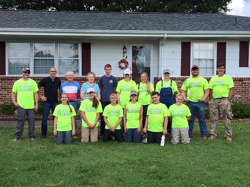 Volunteers from Burning Bush Baptist Church include many young people helping throughout North Georgia.