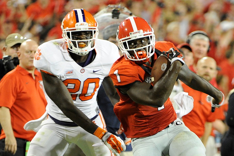 Georgia tailback Sony Michel had a quick start to his freshman season until suffering a fractured shoulder in the fourth game against Tennessee.