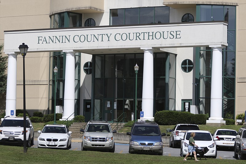 The Fannin County Courthouse can be seen in Blue Ridge, Ga.