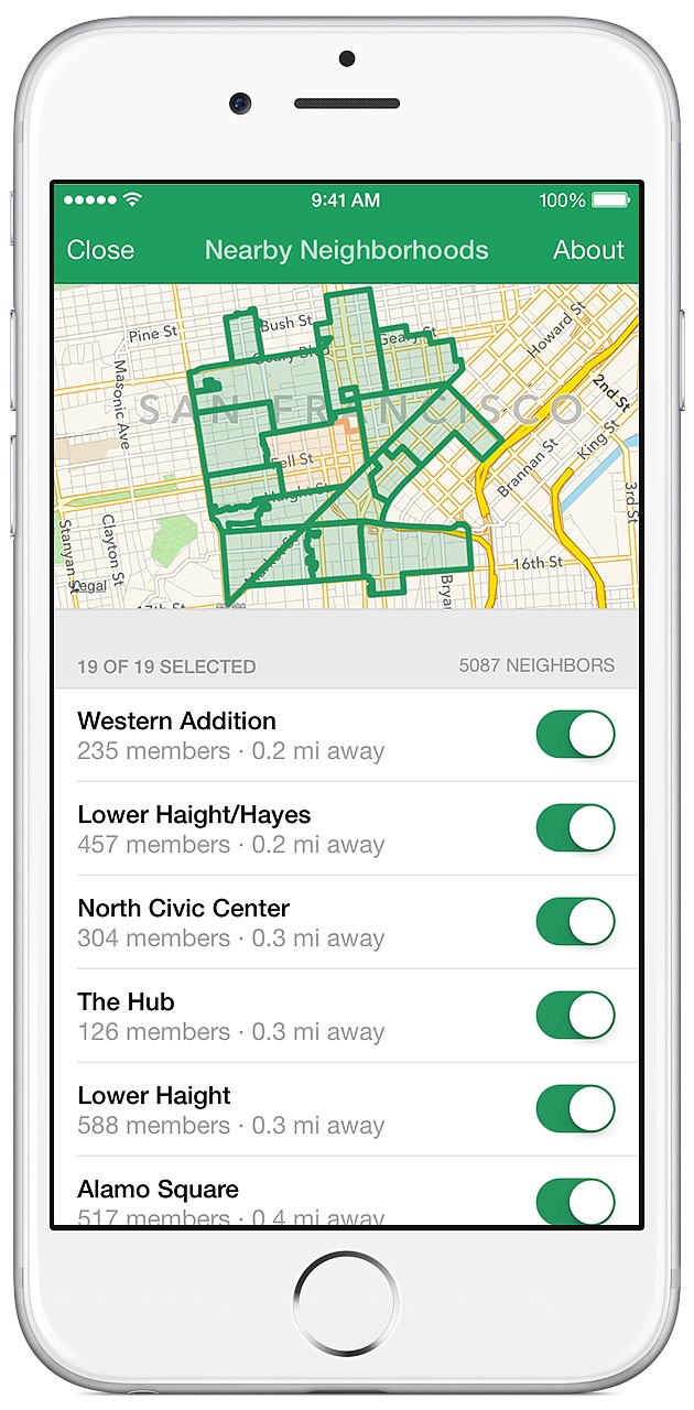 This screenshot shows what the smartphone app Nextdoor looks like when it's being used. The Chattanooga Police Department will today begin using the neighborhood app to communicate directly with residents.