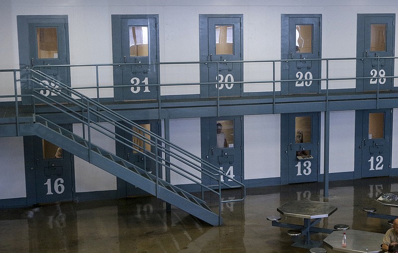 The cells of a ward at Silverdale Correctional Facility in Chattanooga, Tenn.