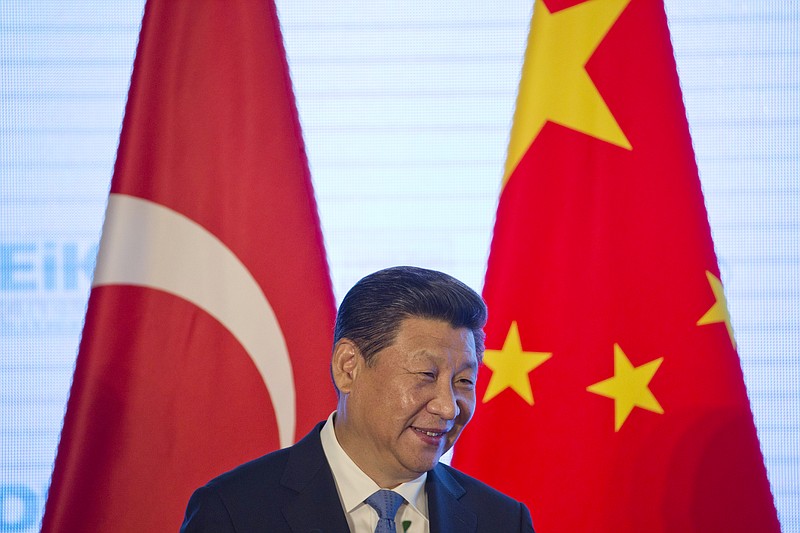 Chinese President Xi Jinping speaks at the Turkey-China Business Forum at a hotel in Beijing on Thursday, July 30, 2015. 