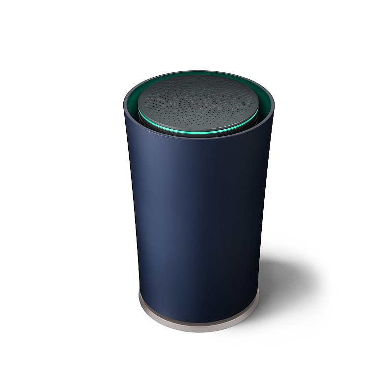 
              This undated photo provided by Google shows Google’s Wi-Fi router.  Pre-orders for the $199 wireless router, called OnHub, can be made beginning Tuesday, Aug. 18, 2015 at Google's online store, Amazon.com and Walmart.com.  The Mountain View, California, company is promising its wireless router will be sleeker, more reliable, more secure and easier to use than other long-established alternatives made by the Arris Group, Netgear, Apple and other hardware specialists.  (Sandbox Studio/Courtesy of Google via AP)
            