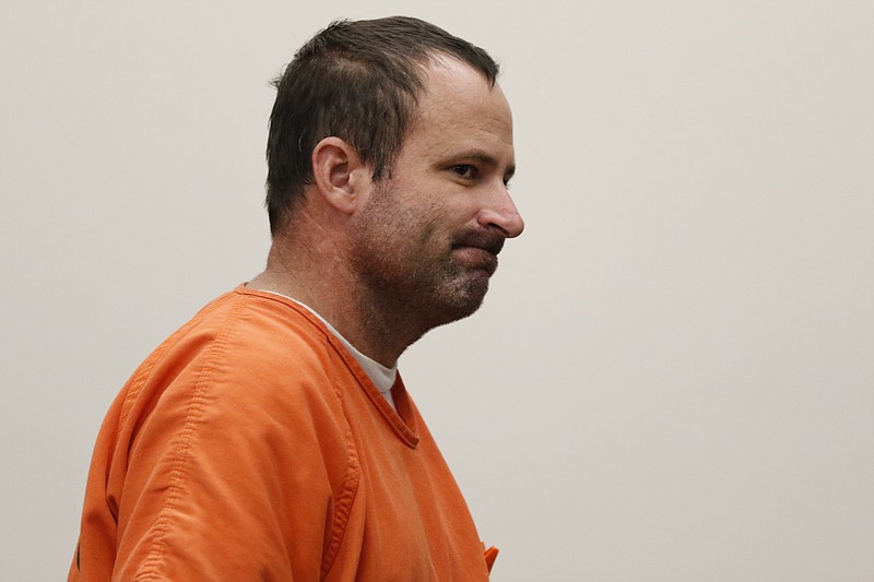 Ben Brewer appears before Judge T. Bruce Bell on charges of trafficking methamphetamines and criminal mischief during a preliminary hearing at Fayetteville County District Court in Lexington, Ky., on August 19, 2015. Brewer, the semi-truck driver involved in the I-75 accident in June that killed six people, was arrested in Lexington, Ky. on August 7, 2015 and faces charges in Tennessee.