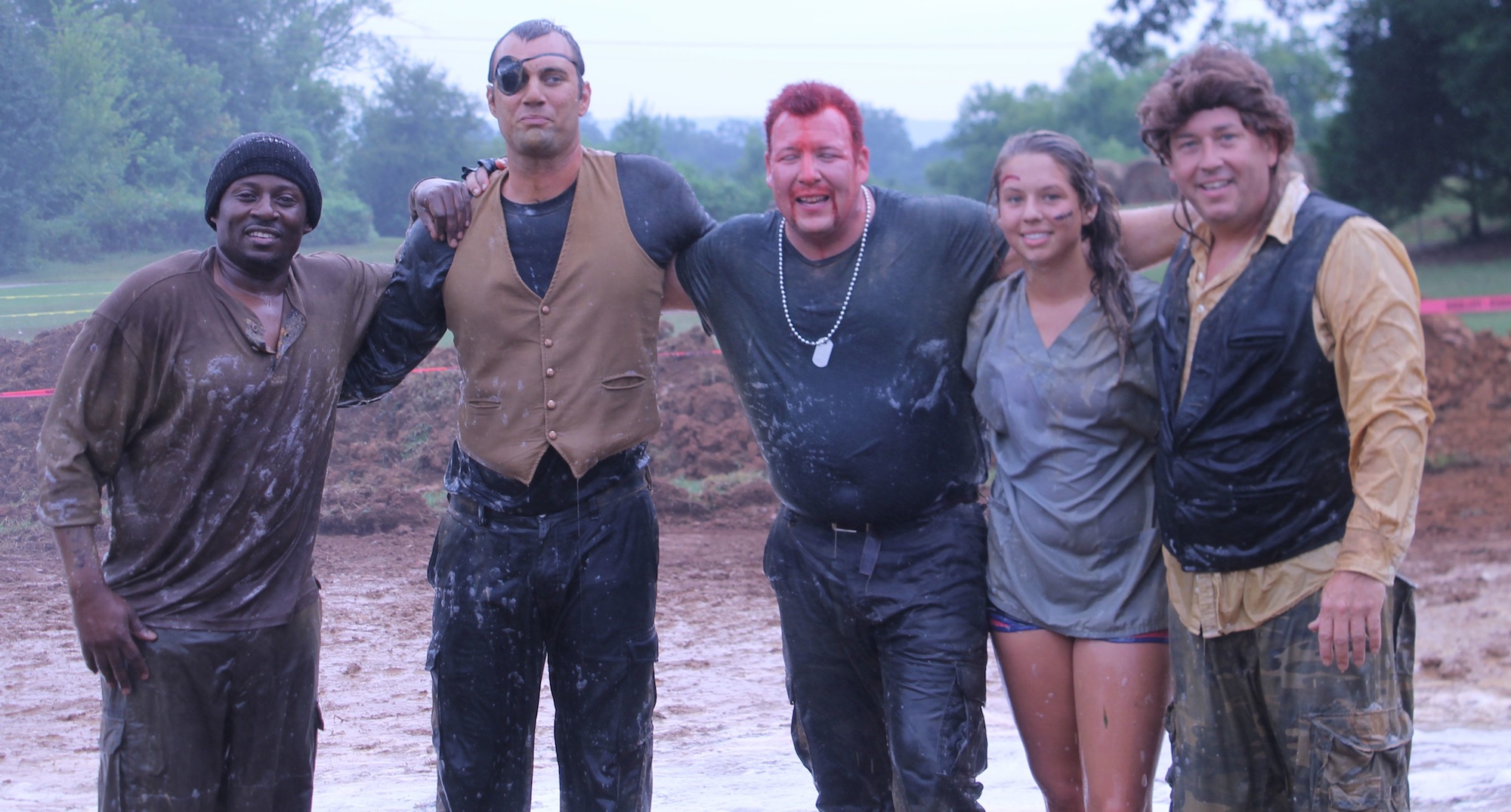 The Walking Dead team included, from left, Francis Katumba, Brandon Costley, Forest Reed, Brooklynn Wardlaw and Marc Wardlaw.