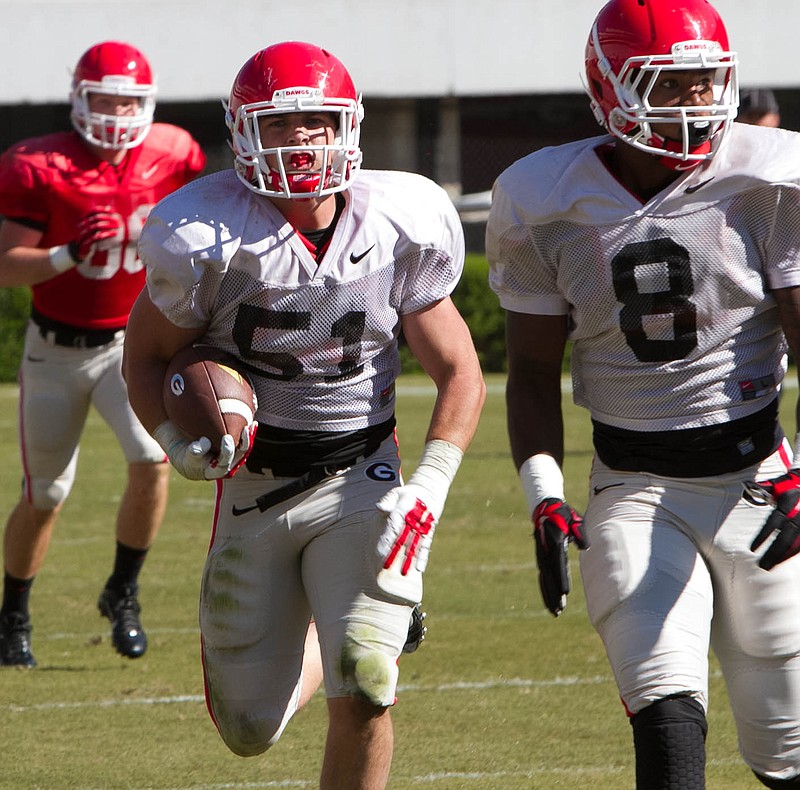 Georgia inside linebacker Jake Ganus, who began his career at UAB, is readying for his first game as an SEC player.