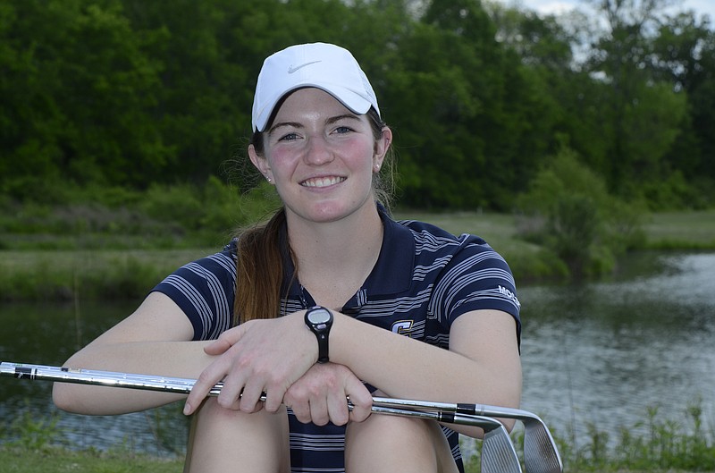 This 2014 staff file photo shows Jordan Britt who played golf with the University of Tennessee at Chattanooga team.