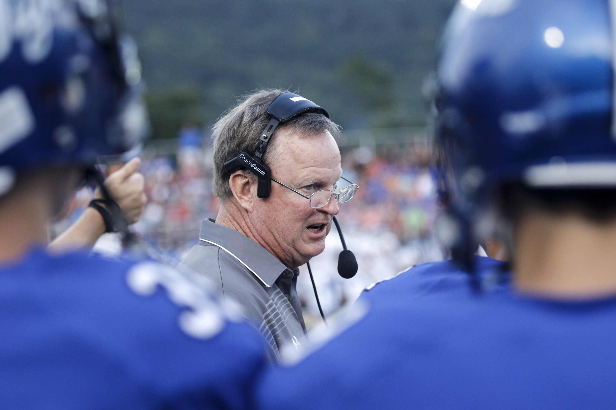Ringgold head football coach Robert Akins on the sidelines during their prep football game against Northwest Whitfield at Ringgold High School on Saturday, Aug. 22, 2015, in Ringgold, Ga.