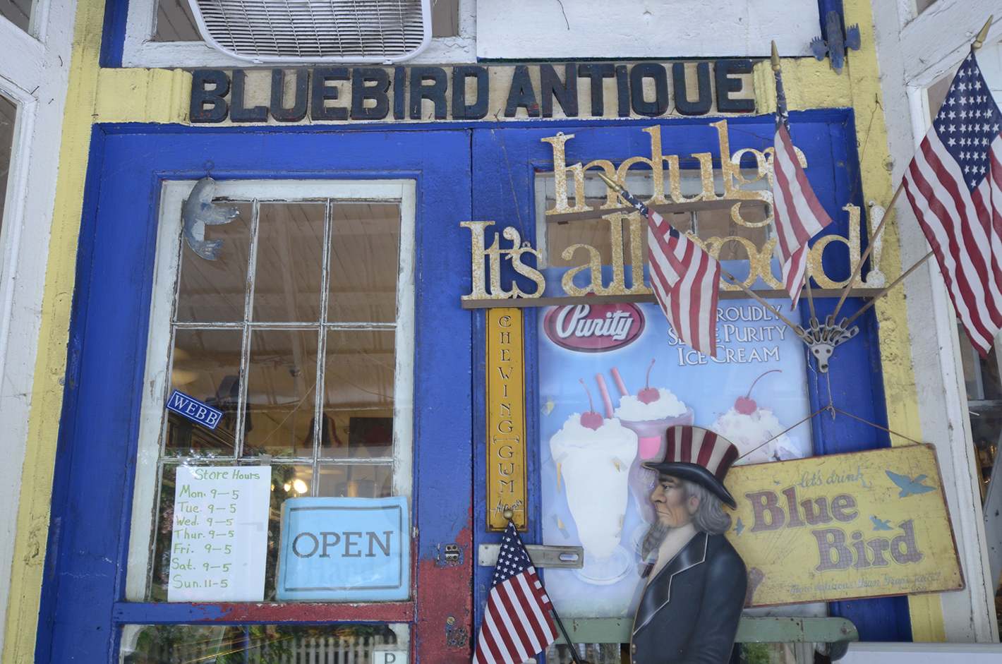 Jul 20, 2012-- Bluebird Antiques and Ice Cream Parlor in Bell Buckle, Tenn., has hand-dipped ice cream, as well as antiques.
