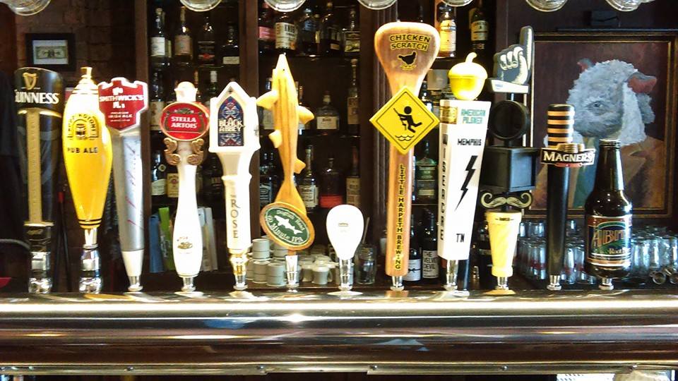 O'Possum's offers lots of in-house brewed craft beers.
