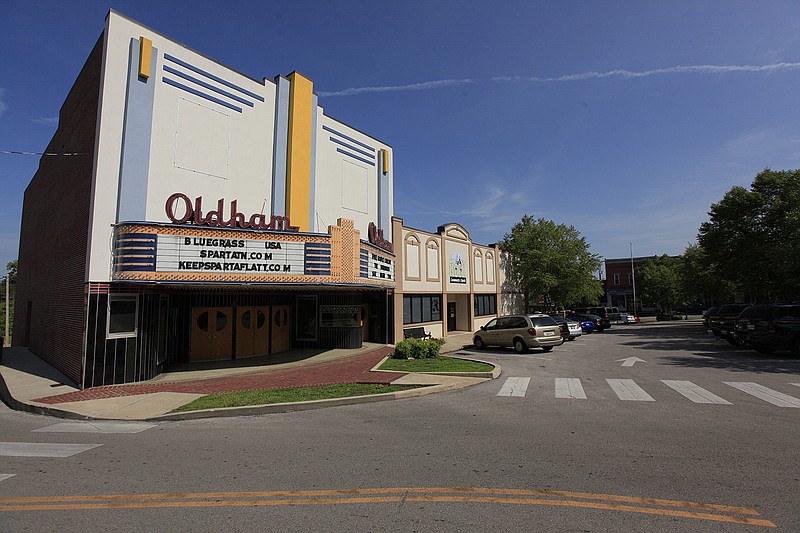 Staff Photo by Dan Henry/Chattanooga Times Free Press - 7/25/12. The Oldham theater located in downtown Sparta, Tennessee. For Glimpse 2012.