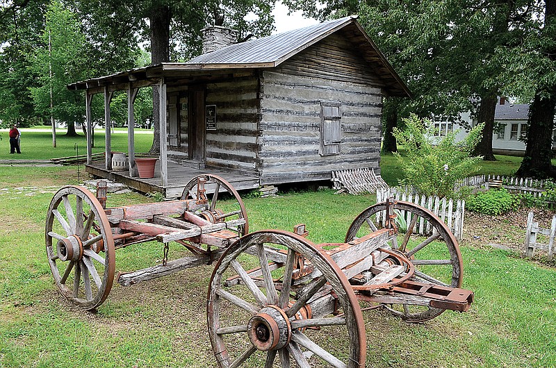 The Ganoe-Bussell cabin, believed to be the oldest structure in Tullahoma, was rebuilt on the lawn of the South Watson Civic Center, near its original location. 