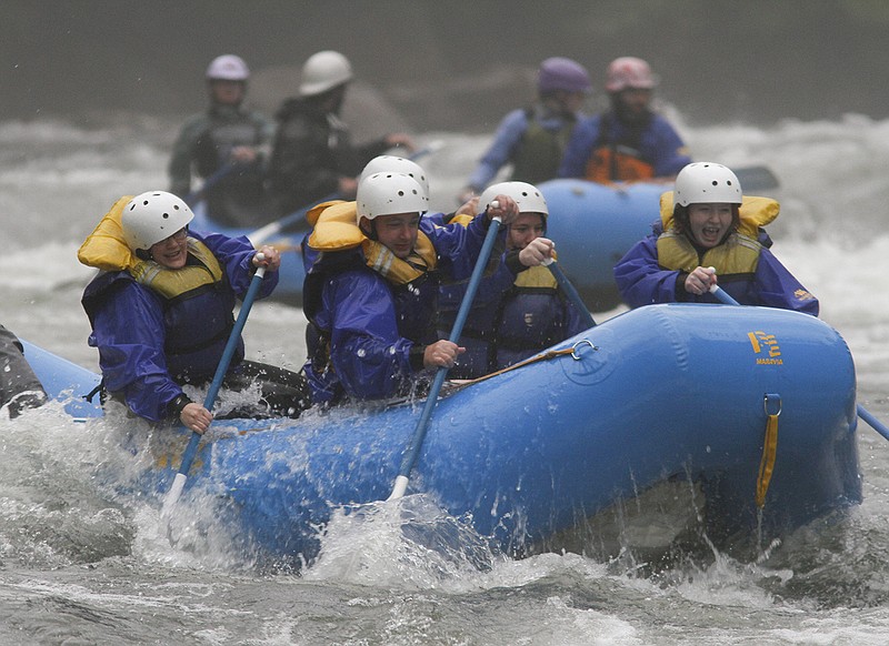 Unidentified rafters make their way down the Ocoee river in a Wildwater raft on May 19, 2013. File art