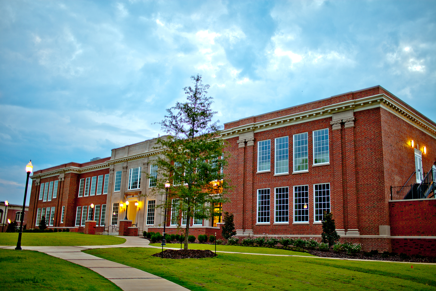 The Administration Building, which occupies the eastern side of the quadrangle at Snead State, houses classrooms, Fielder Auditorium, the college library, a Heritage Room, commons room, and administrative offices. Originally built in 1920 and opened in 1921, the Administration Building was renovated and reopened in the summer 2012.