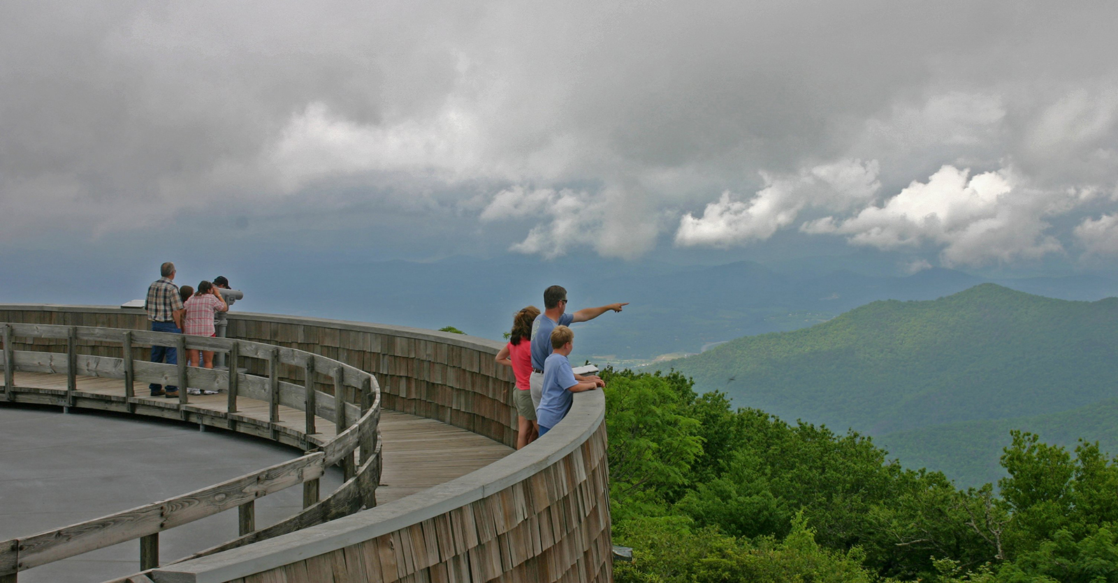 Visitors on Brasstown Bald, Blairsville, Ga.