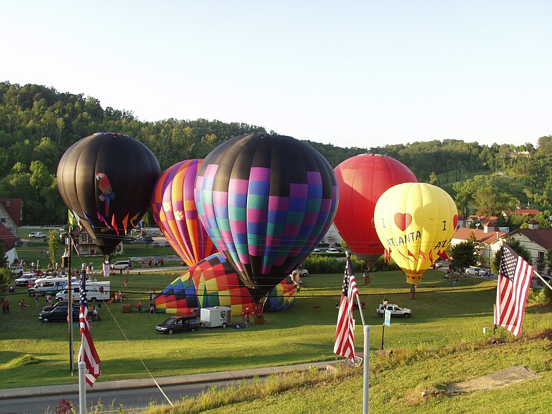 The annual Helen to the Atlantic Balloon Race and Festival is one of the most colorful events in the area and draws balloonists from around the country.