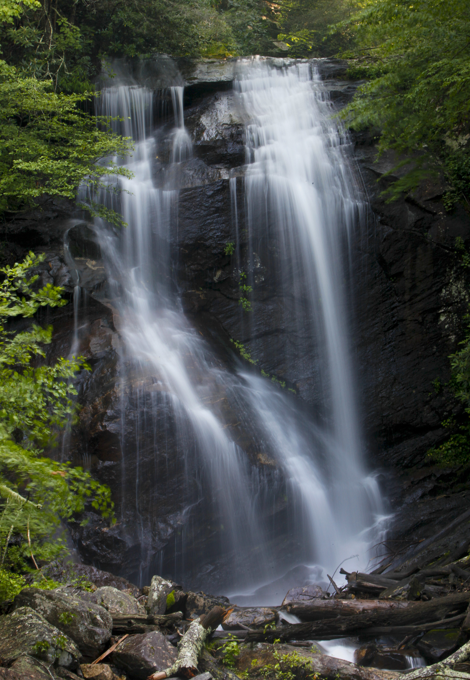 Staff photo by Dan Henry/Chattanooga Times Free Press - 6/09/11. Anna Ruby Falls cascades down the rocks and is located just outside of the city of Helen, Ga., just a few hours drive from Chattanooga.