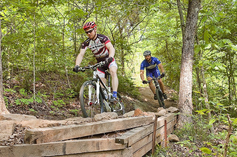 Mountain Biking is popular in the Woodstock, Georgia area.