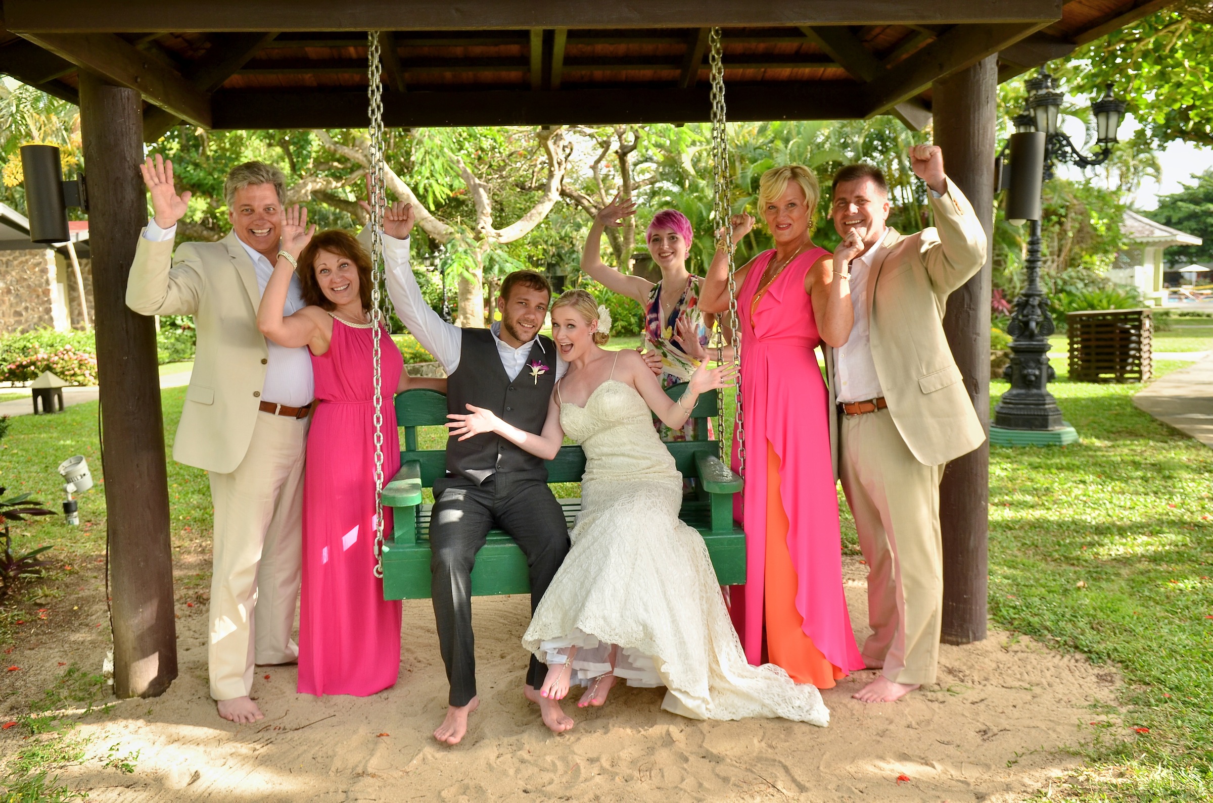 The Downey family took their vacation to St. Lucia this summer to attend their son's wedding. 