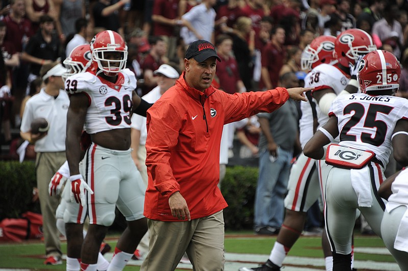 Georgia second-year defensive coordinator Jeremy Pruitt expects an improved unit this season despite departures up front and at inside linebacker.