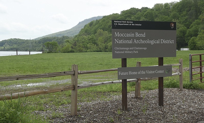 The site of the future Moccasin Bend visitor's center on Hamm Road is seen in this file photo.