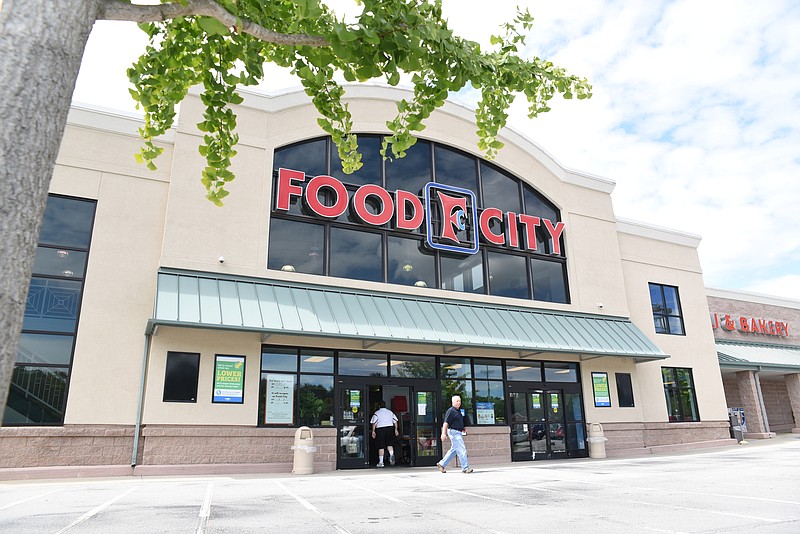 The Food City logo now fronts the former Bi-Lo store in Red Bank.