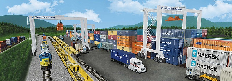 Artist's rendering of the Appalachian Regional Port.