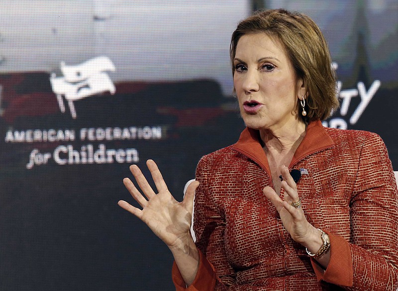 Republican presidential candidate Carly Fiorina, former Hewlett-Packard chief executive, speaks during an education summit on Aug. 19, 2015, in Londonderry, N.H. 