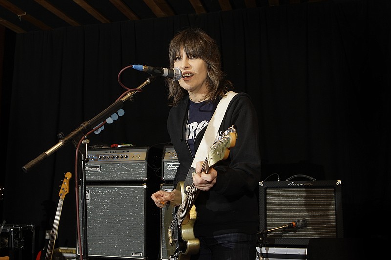 
              FILE - In this Jan. 22, 2009 file photo shows, Chrissie Hynde, lead singer of the Pretenders, during rehearsals at John Henry's Studio in north London.  Early in her life, Hynde fell in with a band of outlaw bikers. She wound up being beaten, robbed and raped, she says in an interview to air on this week’s “Sunday Morning” which airs Sunday, Sept. 6, 2015.  Hynde writes about the attack in her new memoir, “Reckless: My Life as a Pretender.”(AP Photo/Joel Ryan, File)
            
