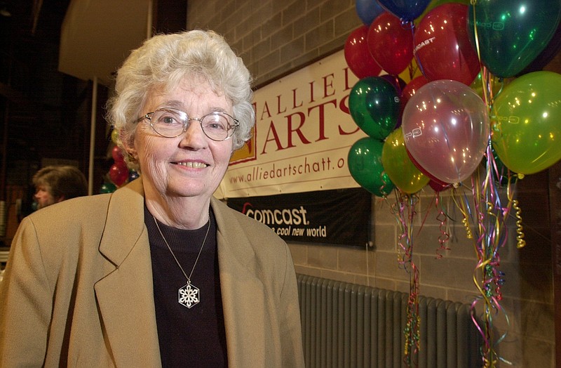Mai Bell Hurley, who died Friday, is shown at one of a myriad of award ceremonies where she was honored for her longtime support of civic and arts projects.