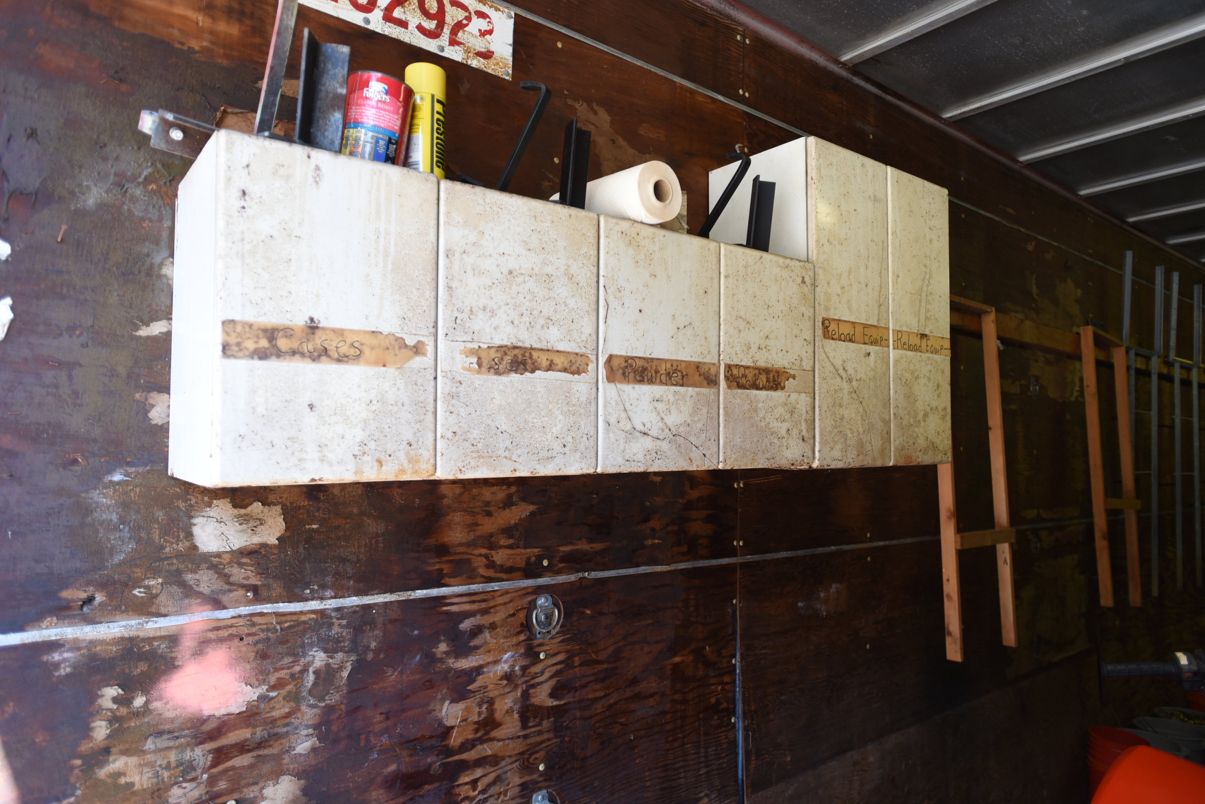 The interior of a storage shed is in poor condition Thursday, September 3, 2015 at the police firing range on Moccasin Bend Road.