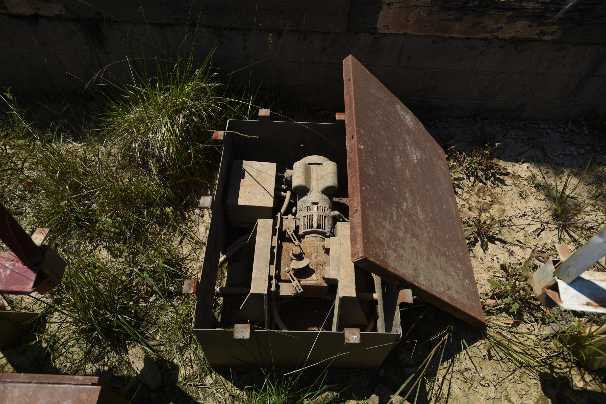 Electrical boxes no longer function Thursday, September 3, 2015 at the police firing range on Moccasin Bend Road.