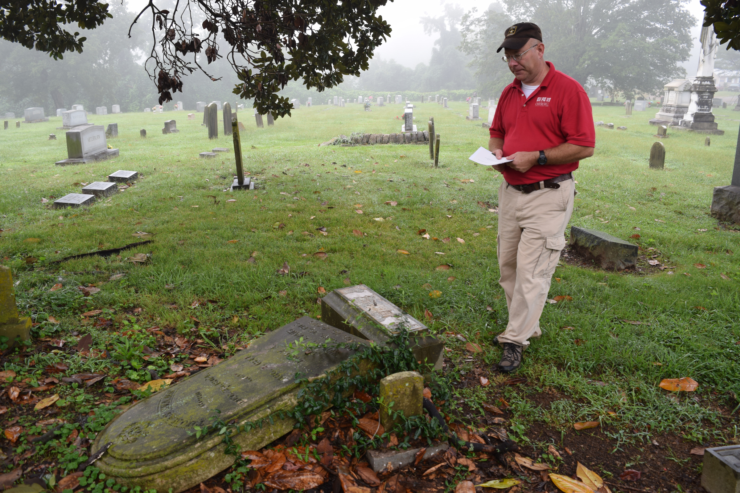 Tennessee Overhill Heritage Association executive director Gerald Hodge talks about a project to document the oddest and most unusual graves and markers in McMinn, Monroe and Polk counties.