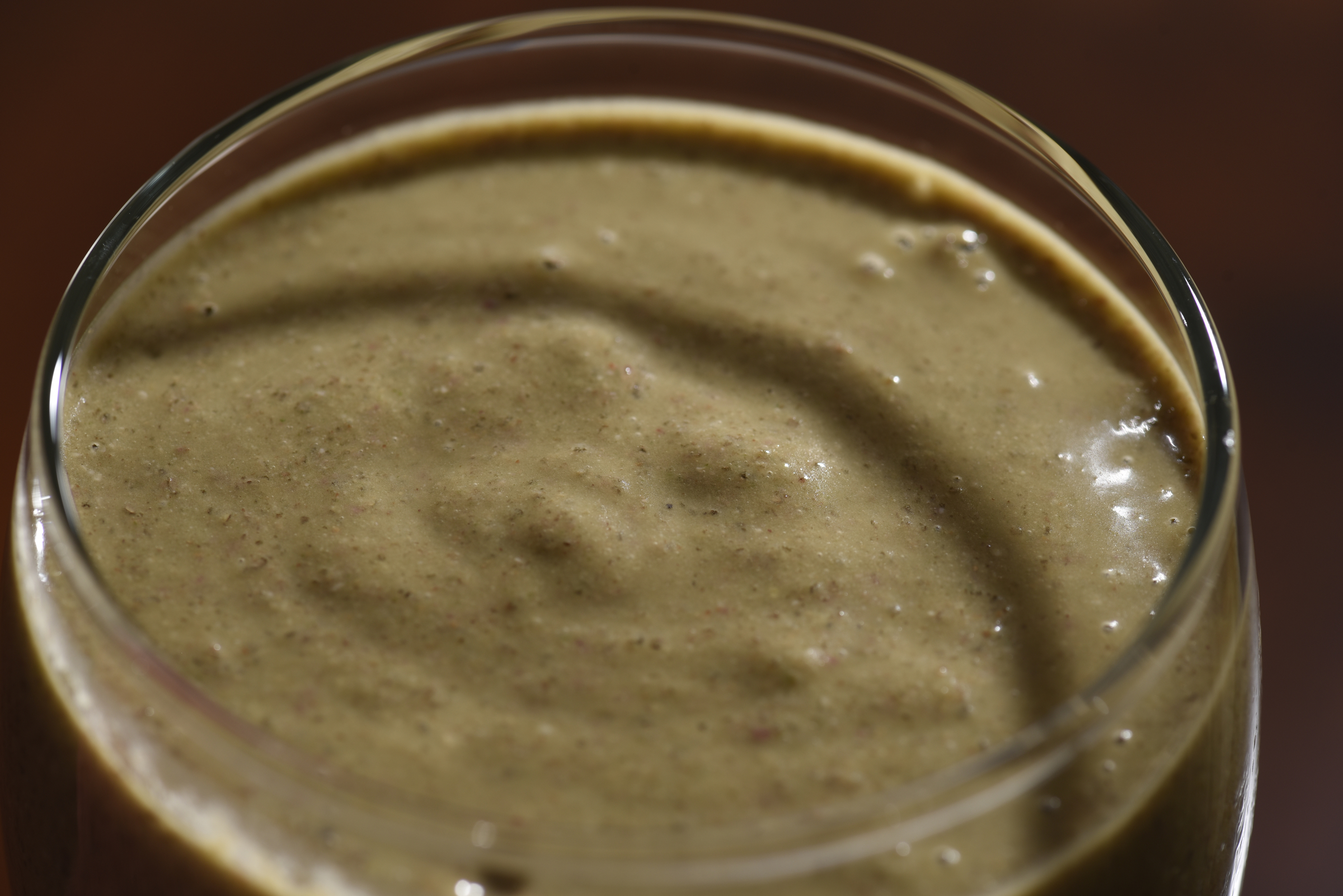 Sharon Thomas made this smoothie using strawberry, banana, peanut butter, chia seed, flax seed, water and a kale medley, photographed in her home in the East Brainerd community on Sunday, Sept. 13, 2015, in Chattanooga, Tenn.