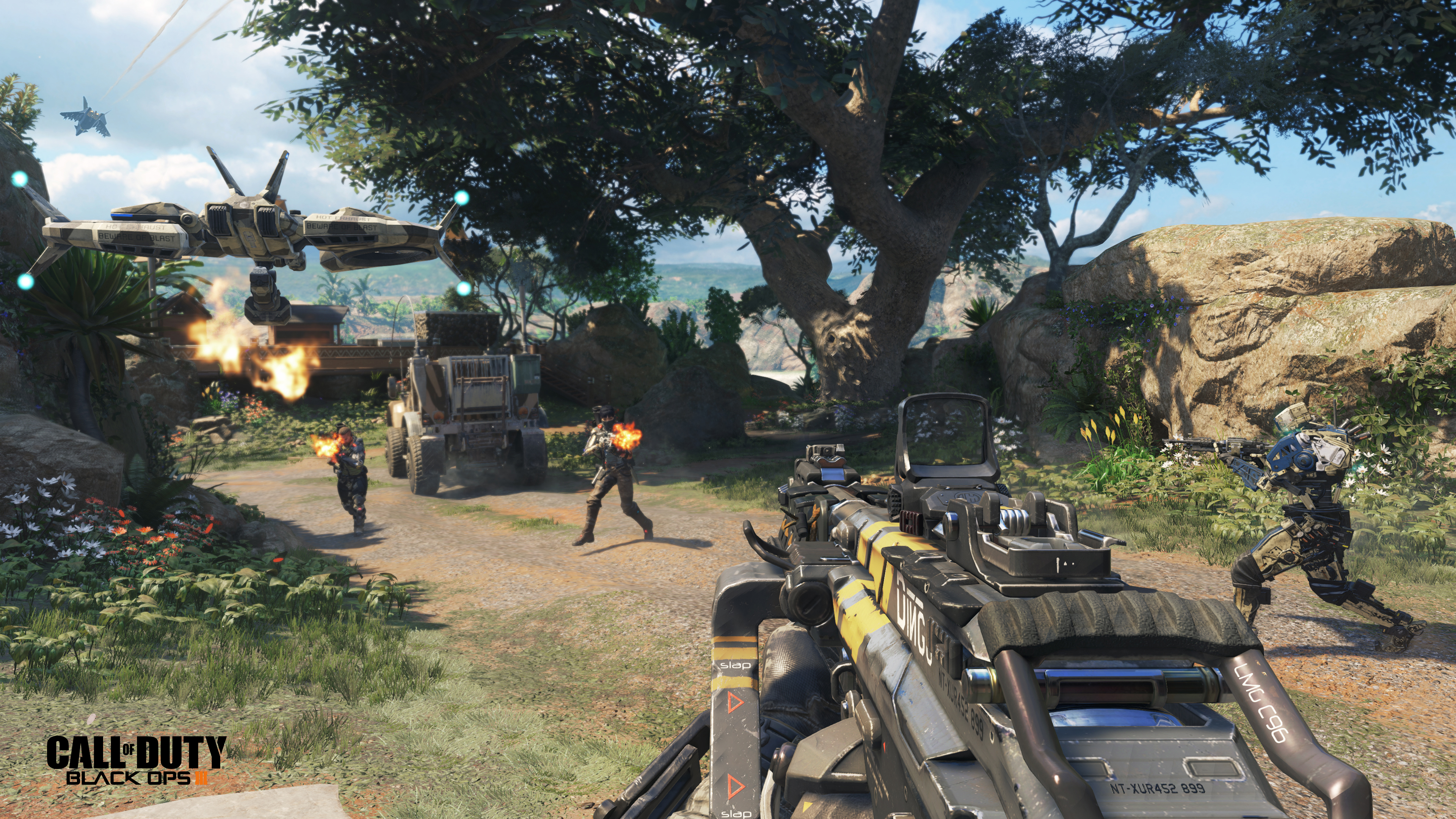 "Call of Duty Black Ops III" is set decades into the future, when humanity is feeling increasingly mistrustful of the ever-more-blurred lines between man and machine. [Contributed image.]