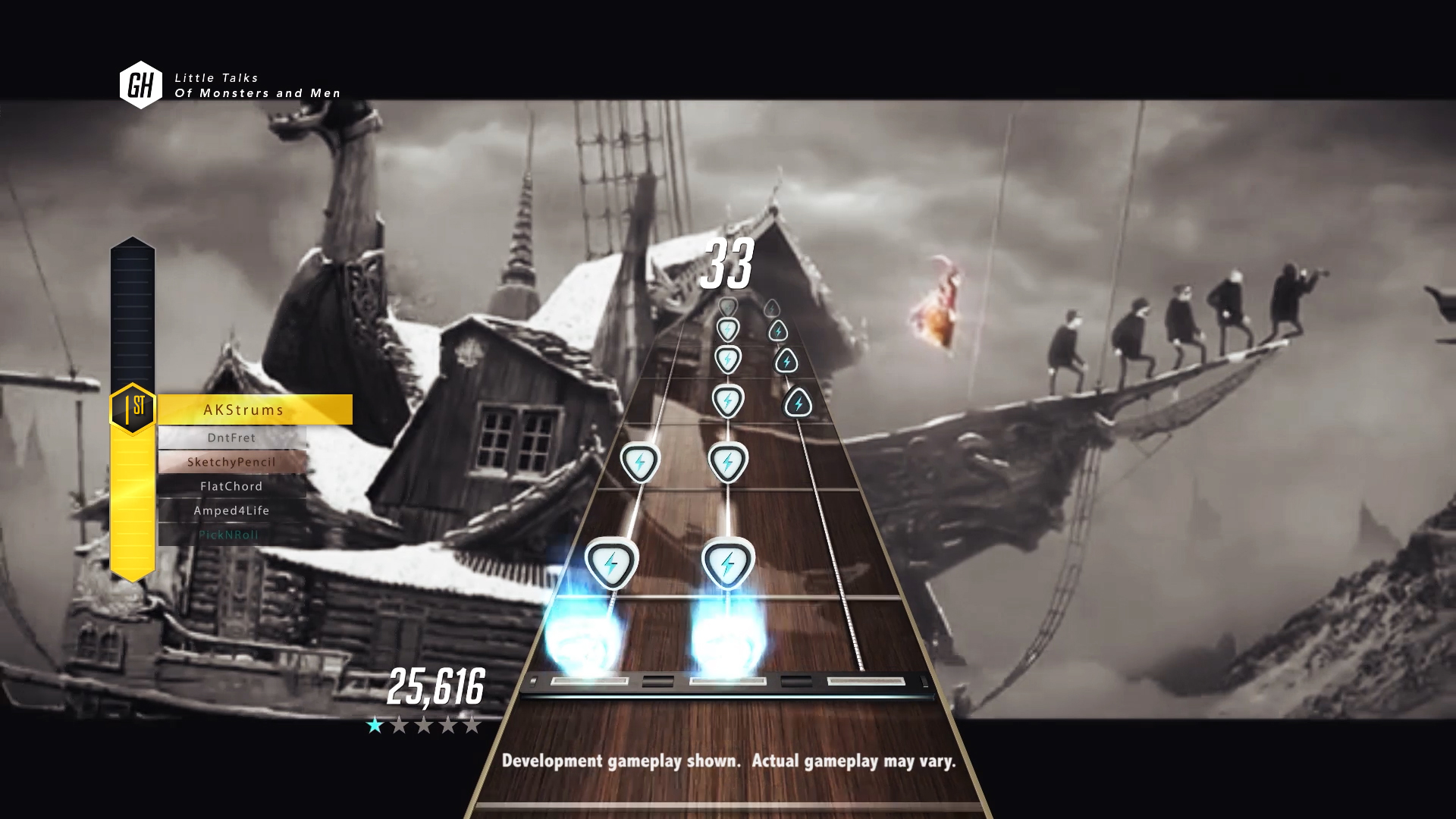 The GHTV mode in "Guitar Hero Live" will let players perform along to music videos that will appear on a rotating schedule on in-game "channels." [Contributed image.]
