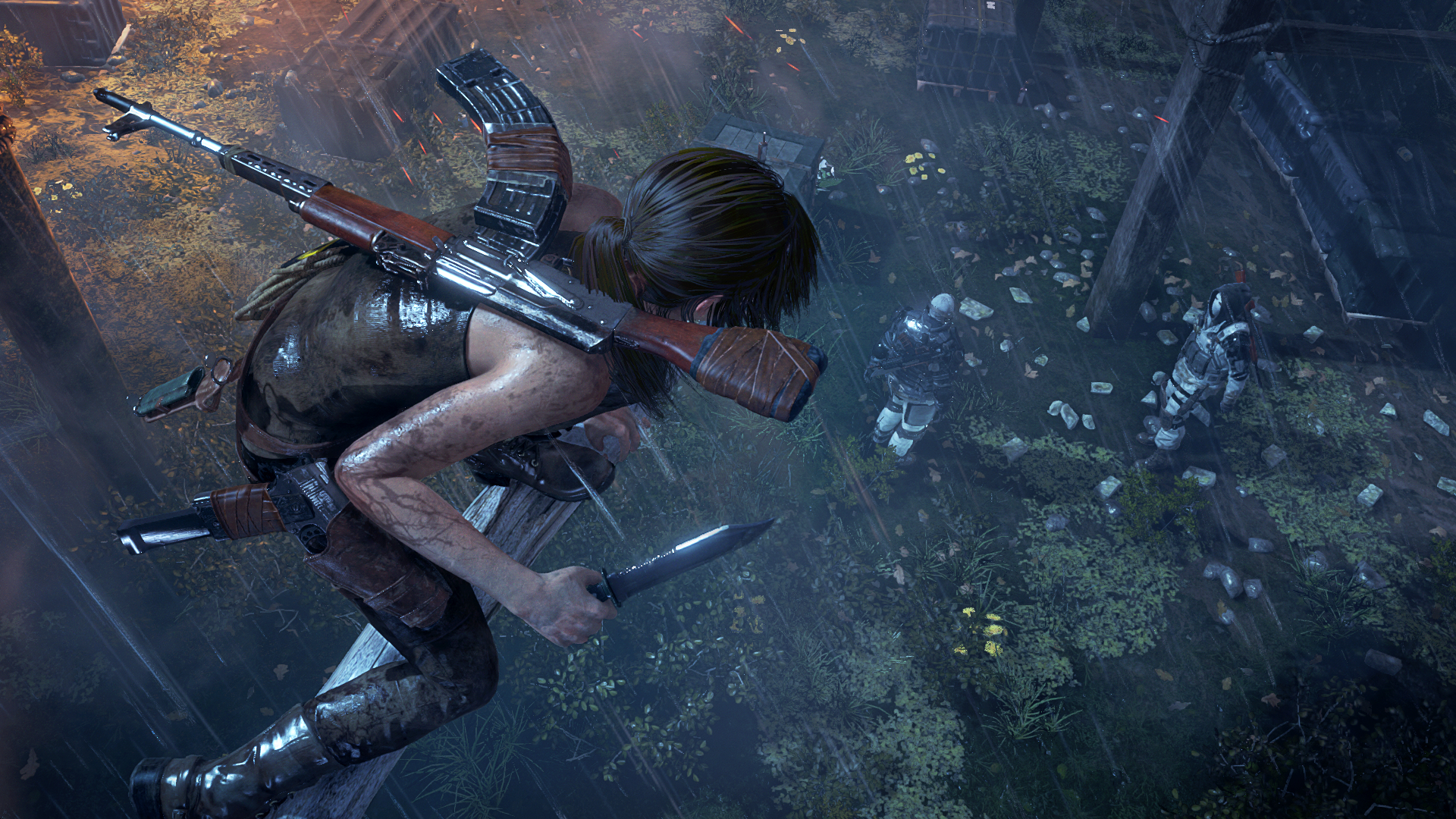In "Rise of the Tomb Raider," series leading lady Lara Croft has overcome her skittish reluctance to violence and takes advantage of new gameplay tweaks to approach enemies via stealth and from on high. [Contributed image.]