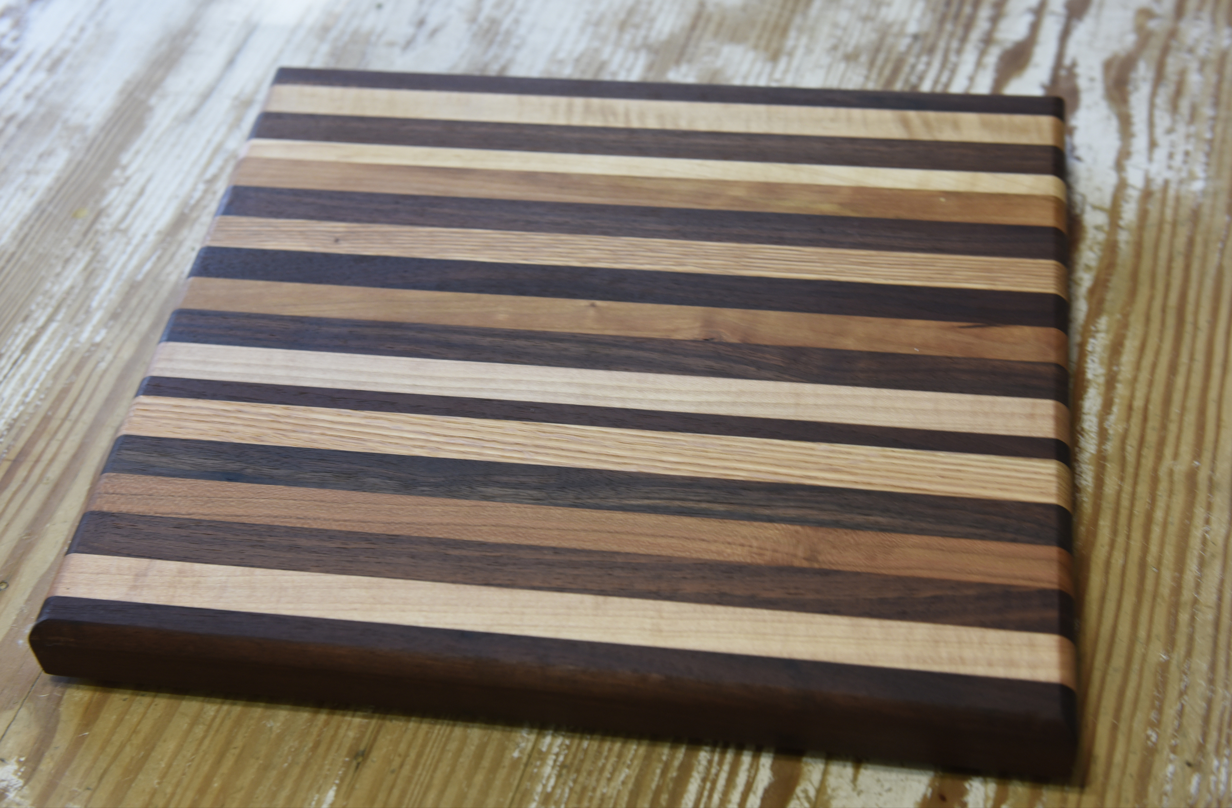 A cutting board made by Cooper Plotner is photographed on Thursday, Sept. 17, 2015, at his home in Soddy-Daisy, Tenn., one of his entries in the upcoming Hamilton County Fair.