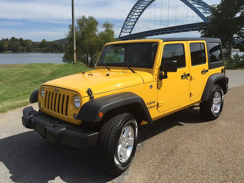 The 2015 Jeep Wrangler Unlimited is a rugged, off-road vehicle.



