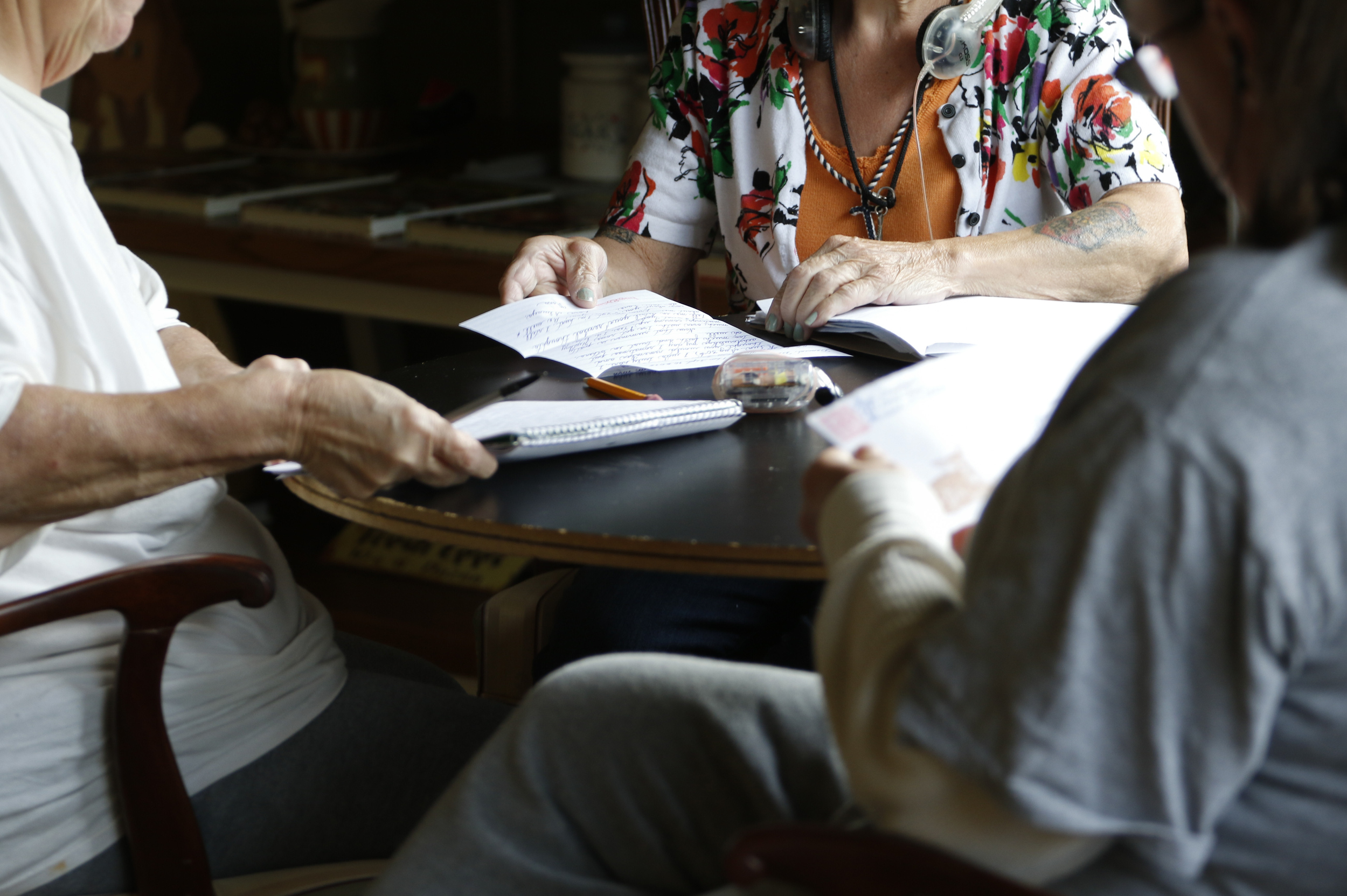 Clients at The Next Door write letters while at the local nonprofit on Wednesday, September 16, 2015. The local nonprofit works to reintroduce incarcerated women into society.