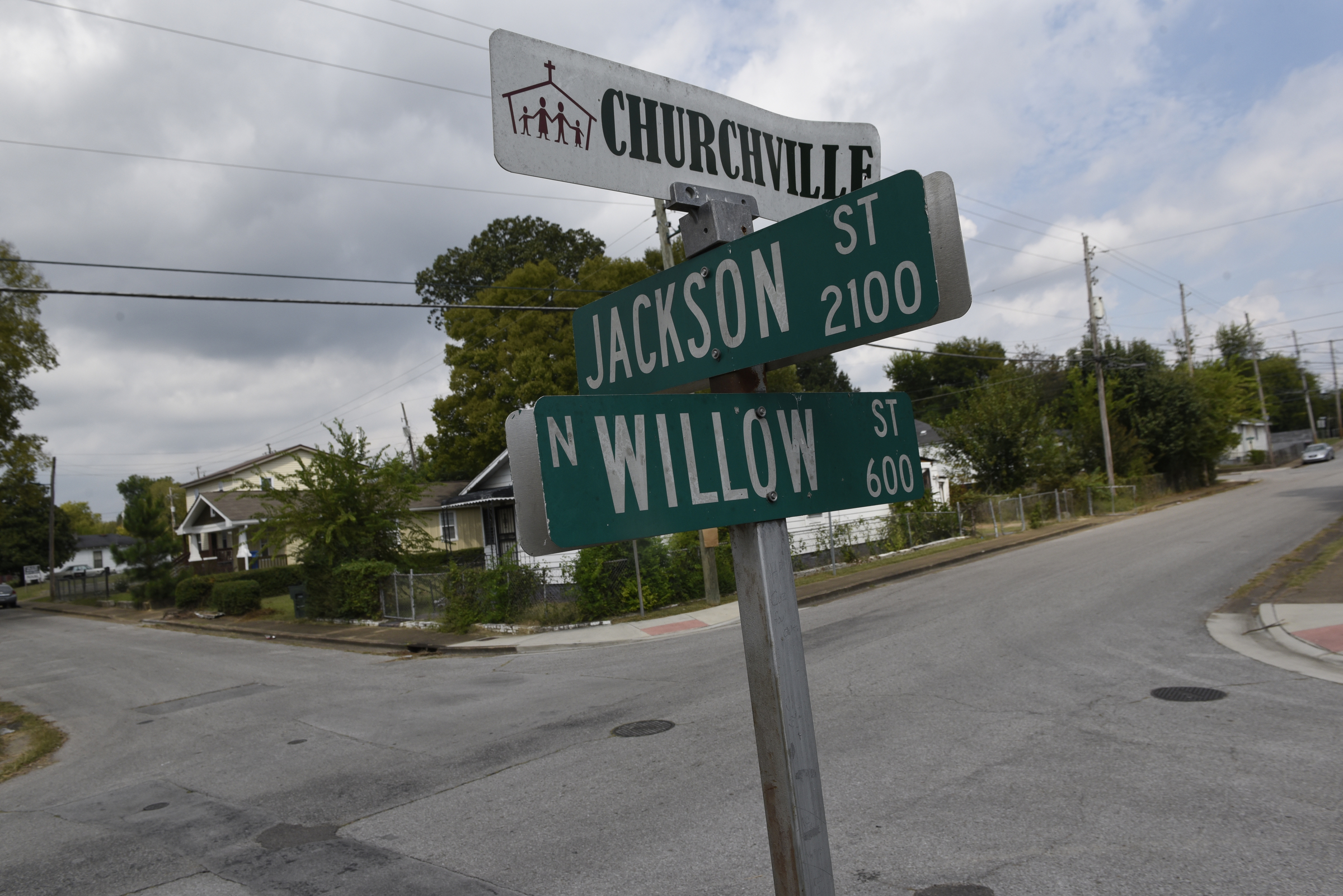 The 600 block of Willow Street, seen Sunday, Sept. 20, 2015, in Chattanooga, Tenn., was the scene of one of three Saturday night shooting scenes in the city.