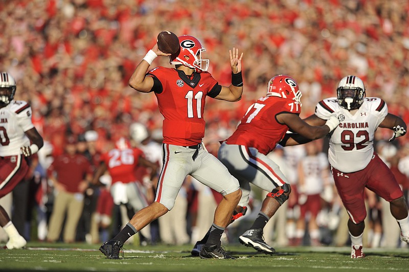Georgia quarterback Greyson Lambert completed 24 of 25 passes for 330 yards and three touchdowns in last Saturday's 52-20 win over South Carolina.
