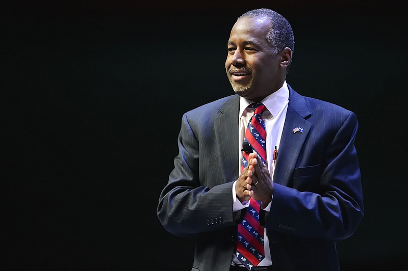 Republican presidential candidate Ben Carson speaks at a presidential forum sponsored by Heritage Action at the Bon Secours Wellness Arena on Sept. 18 in Greenville, S.C.