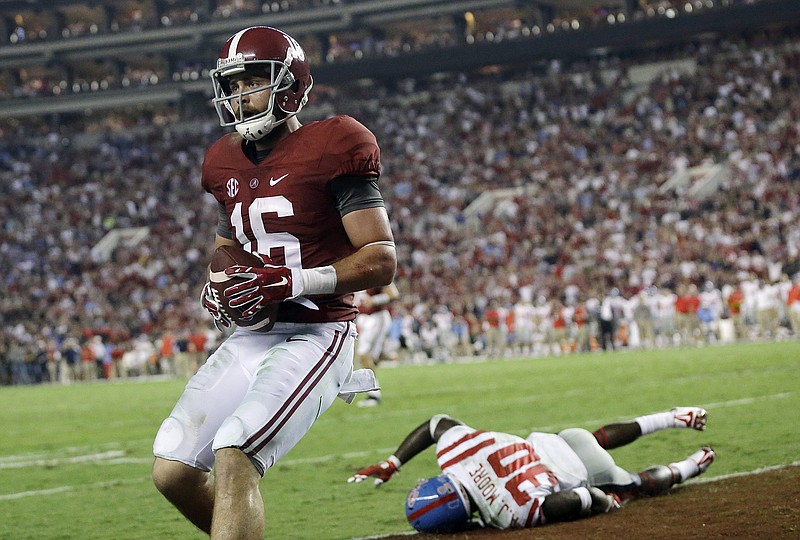 Alabama receiver Richard Mullaney scored two touchdowns last Saturday night against Ole Miss and wants to move on from the 43-37 defeat.