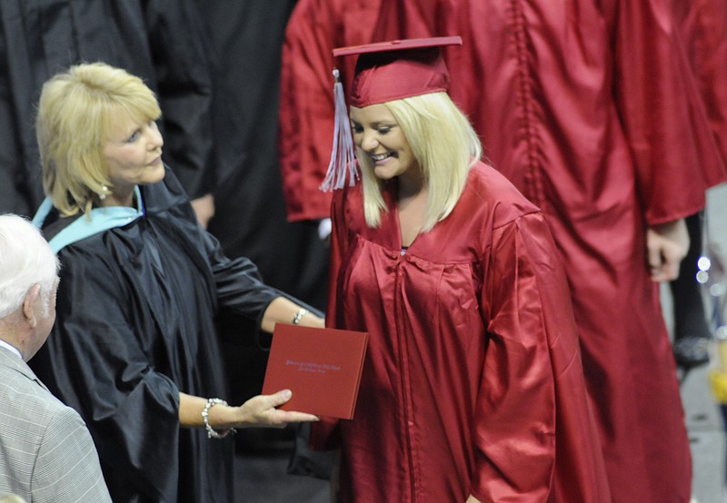 Lauren Alaina received her high school diploma during the Lakeview-Fort Oglethorpe graduation ceremonies on May 31, 2013, in McKenzie Arena.