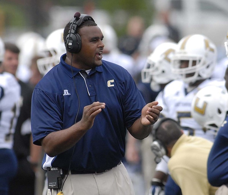 UTC defensive line coach Marcus West's unit totaled four sacks in Saturday's shutout of Presbyterian College.