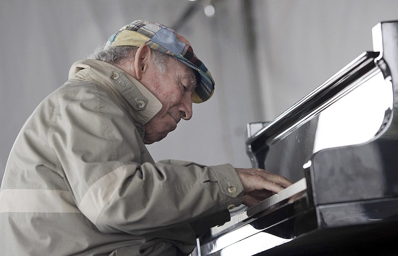 
              FILE - In this Aug. 9, 2009 file photo, Newport Jazz Festival founder George Wein performs during a session with Christian McBride at the festival in Newport, R.I. On the eve of his 90th birthday, Wein took the stage Friday, Oct. 2, 2015  at Dizzy's Club Coca-Cola at Jazz at Lincoln Center to play piano and sing an original blues he had written for the occasion.(AP Photo/Joe Giblin, File)
            