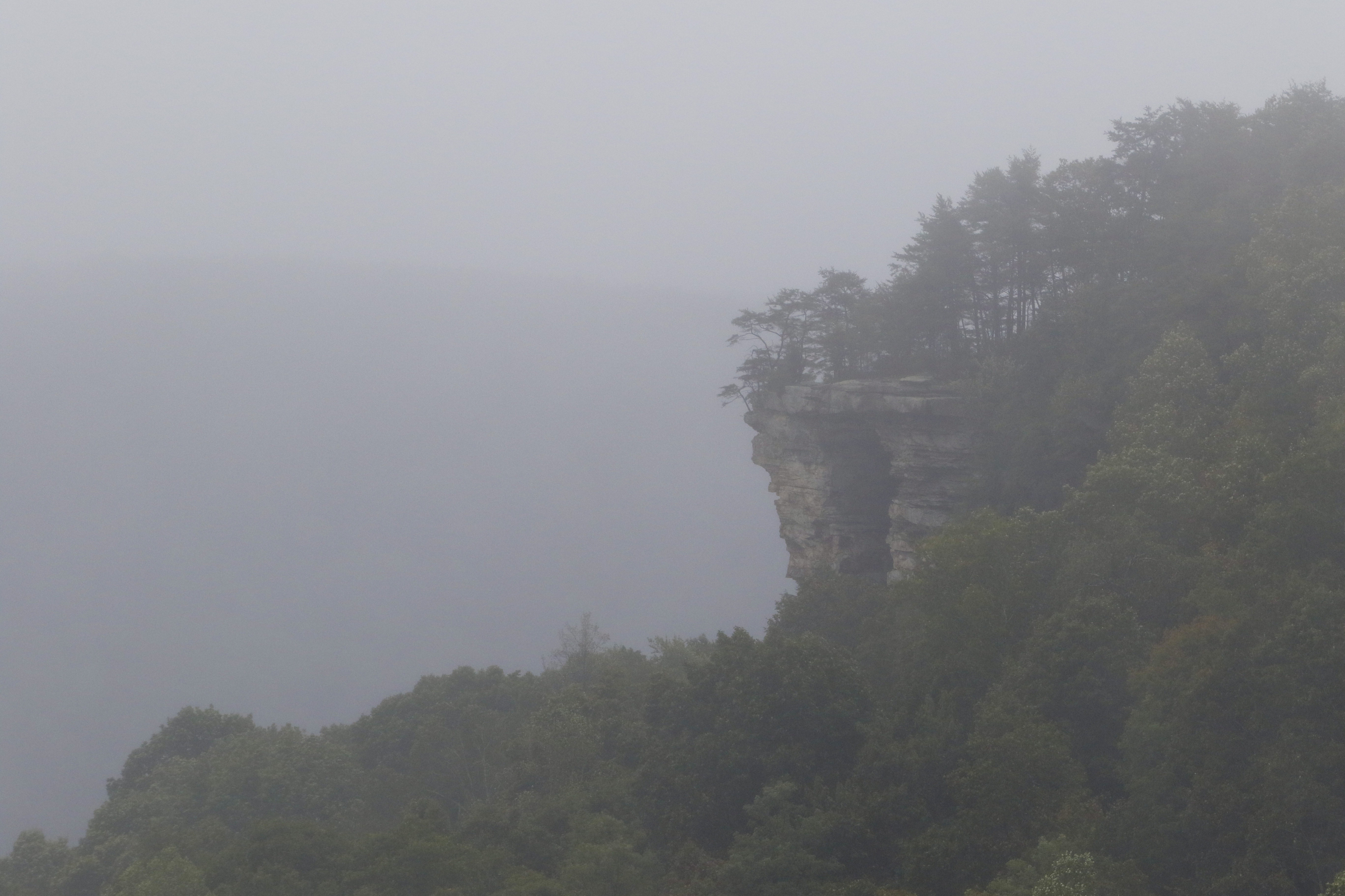 Staff Photo by Dan Henry / The Chattanooga Times Free Press- 10/1/15. The Great Stone Door as seen from Laurel Gulf Overlook in the Savage Gulf State Natural Area on Thursday, October 1, 2015.