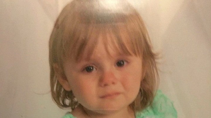 This undated photo provided by the Ohio Attorney General's office on Sunday, Oct. 4, 2015 shows Rainn Peterson. The toddler who disappeared Friday night, Oct. 2, 2015, from her great-grandparents' house in North Bloomfield, Ohio, was found alive in a nearby field on Sunday evening.