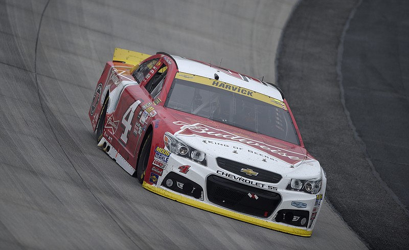 Kevin Harvick drives his car during the NASCAR Sprint Cup series auto race, Sunday, Oct. 4, 2015, at Dover International Speedway in Dover, Del. 
